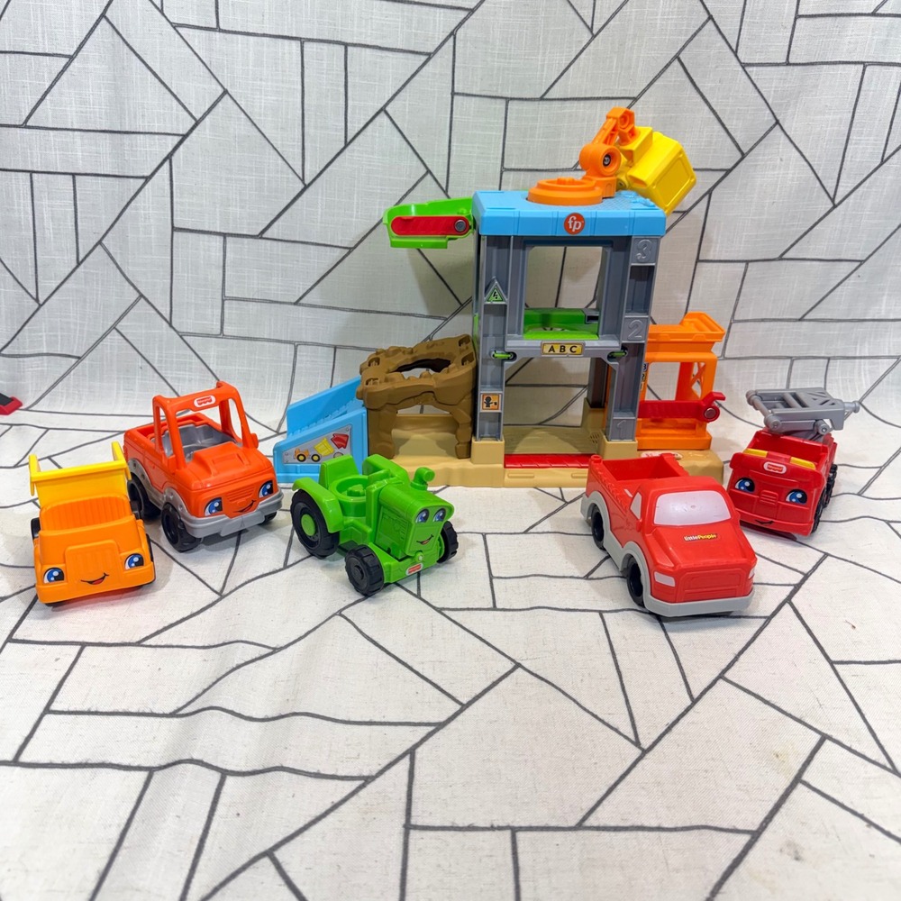 Fisher-Price Little People Playset OS Multicolor Construction Site 5 Vehicles